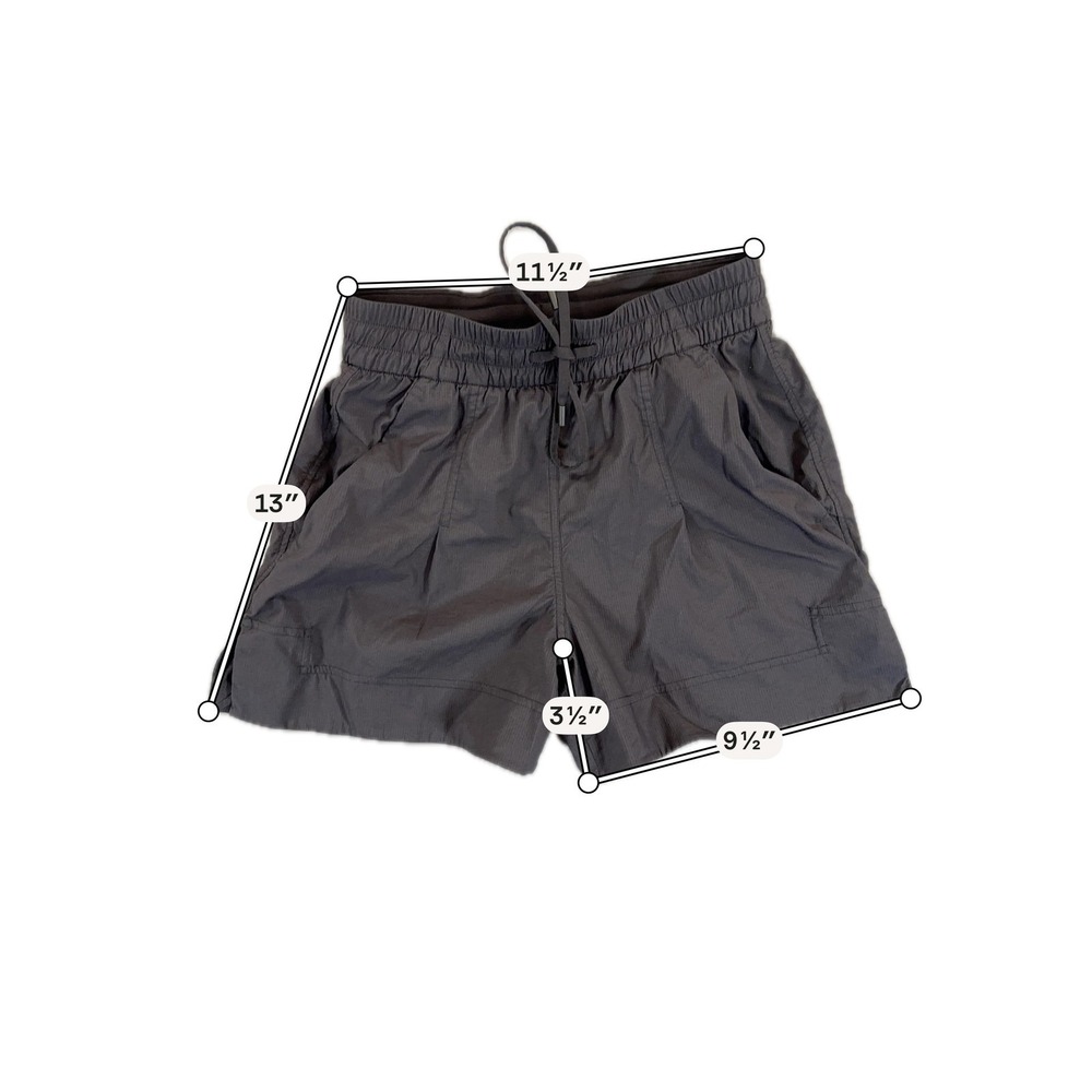 Lululemon Shorts Womens 2 Black Relaxed Fit 3.5 Inseam Drawstring Athletic - Picture 5 of 5